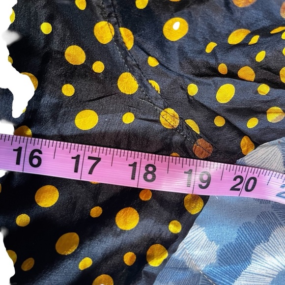Vintage Rare Silk Black Gold Polka  agnes b. Tunic Blouse Dress Size 2 France - Picture 12 of 12